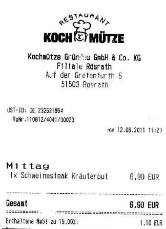 uime Hffner Kochmtze Restaurant